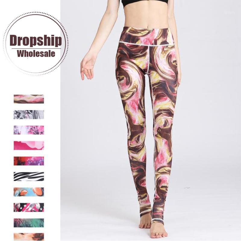 

High Waist Women Yoga Pants Fitness Seamless Sports Leggings Gym Athletic Prints Long Tights Girls Gym Running Workout Trousers1, Graffiti