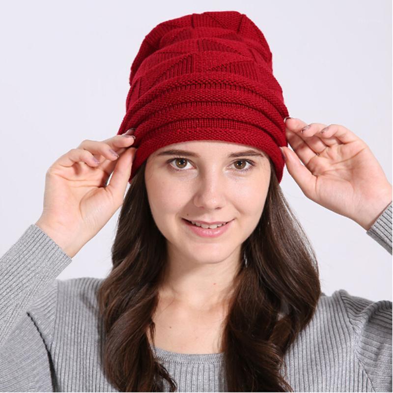 

Autumn Winter Cycling Beanies Hat Unisex Knitted Skullies Casual Fashion Cap Solid Color Unisex Feminine Gorro Touca Cap1, Coffee