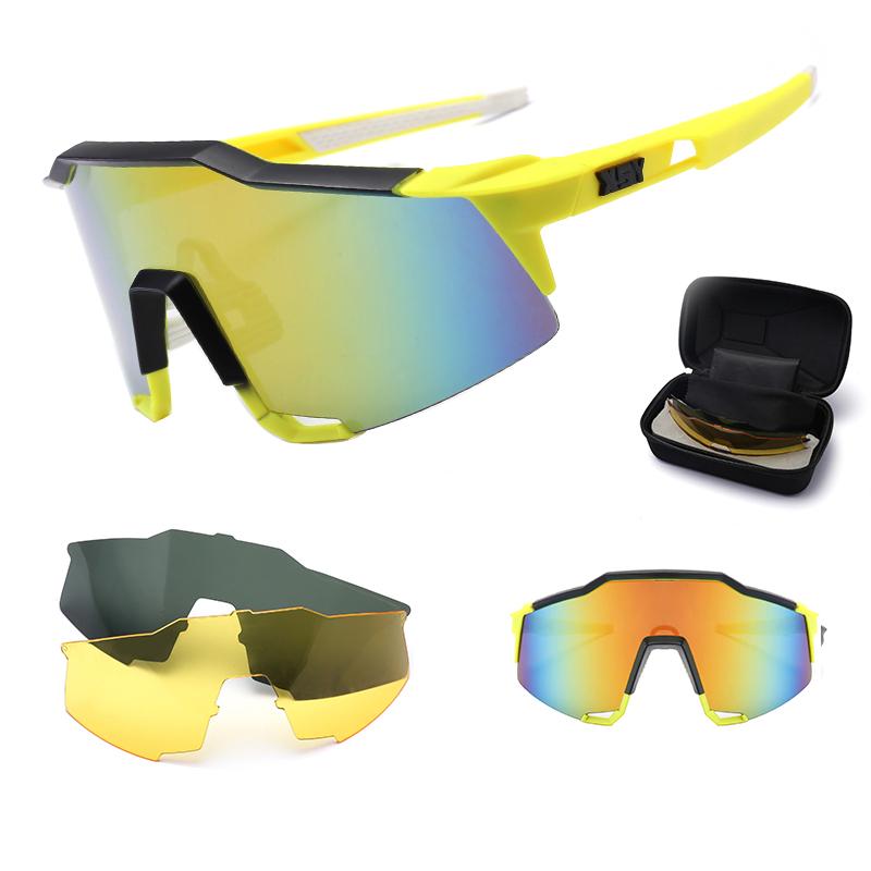 

8119/set 2021 new Glasses Sport Cool Mountain Biking windshield men Eyewear Fashionable Sports Cycling Sunglasses for Men Women