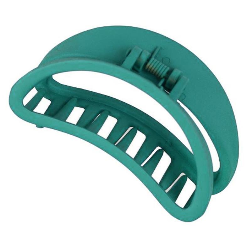 

Women Large Plastic Hair Claw Hollow Matte Solid Color Jaw Clip Ponytail Holder