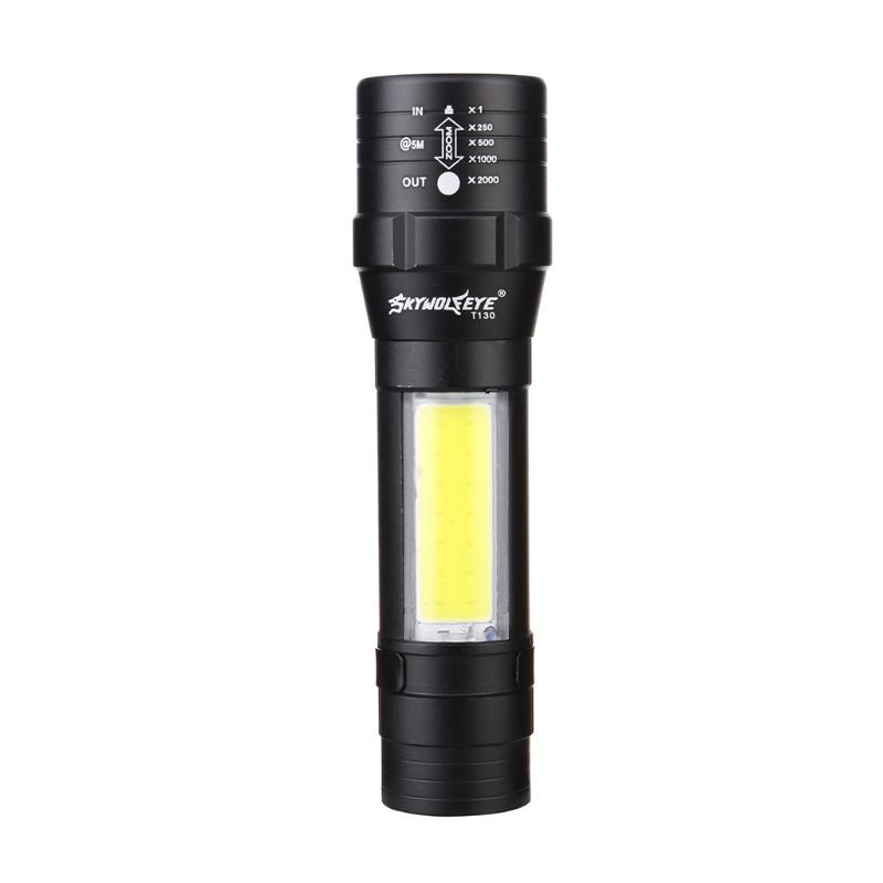 

Ultra Bright Sky Wolf Eye T6+cob 4-modes Usb Rechargeable Led Torch Brightlong Lasting Brightness Portable