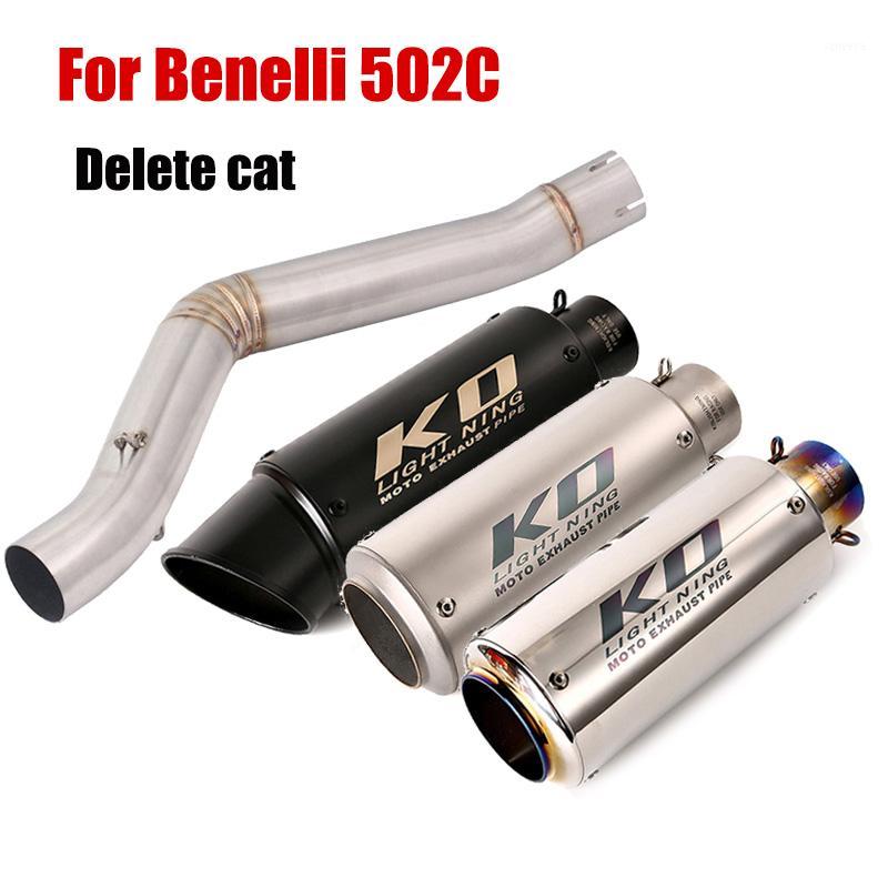 

For Benelli 502C Delete Catalyst Link Pipe Middle Connect Tube Escape Slip On Exhaust Tips 51mm Muffler Vent Pipe Motorcycle1