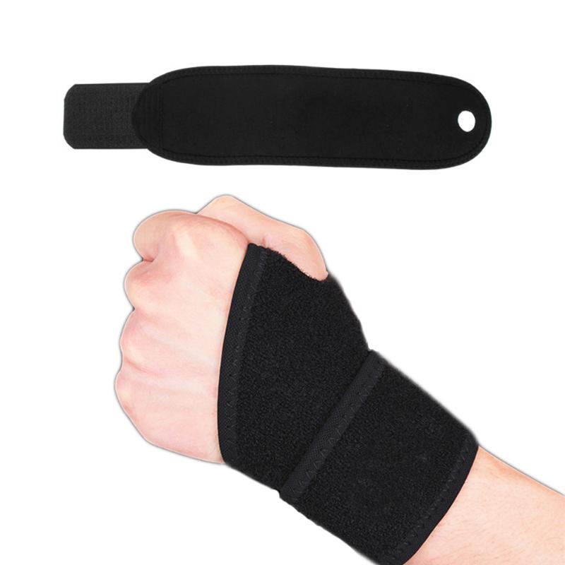 

1PCS Universal Sports Wrist Thumb Hand Wrap Glove Wrist Support Straps Fitness Brace Wraps Bandage Hand Support Safety Band, Black