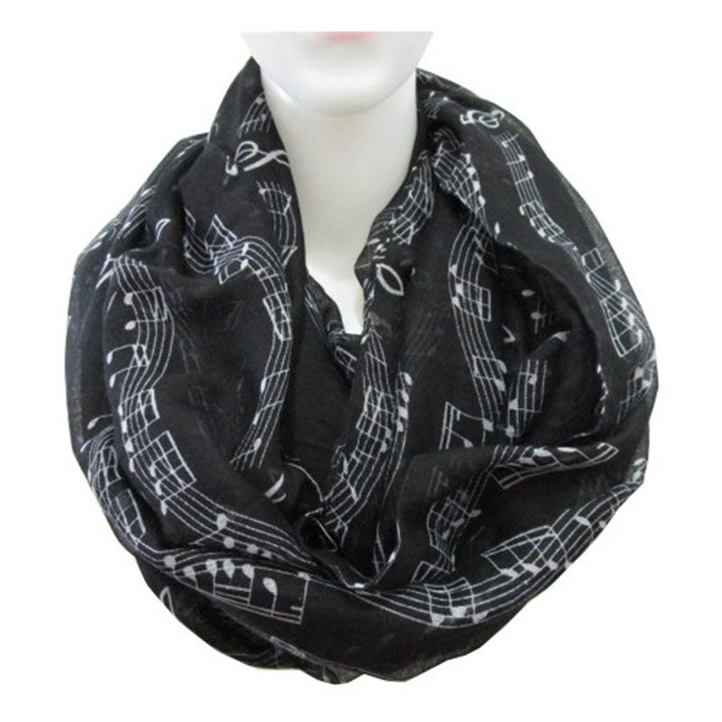 

Fashion Women Fashion Winter Music Note Treble Clef Shawl Stole Scarves Scarf Wrap Autumn wear Streetwear Warmwear wholesale
