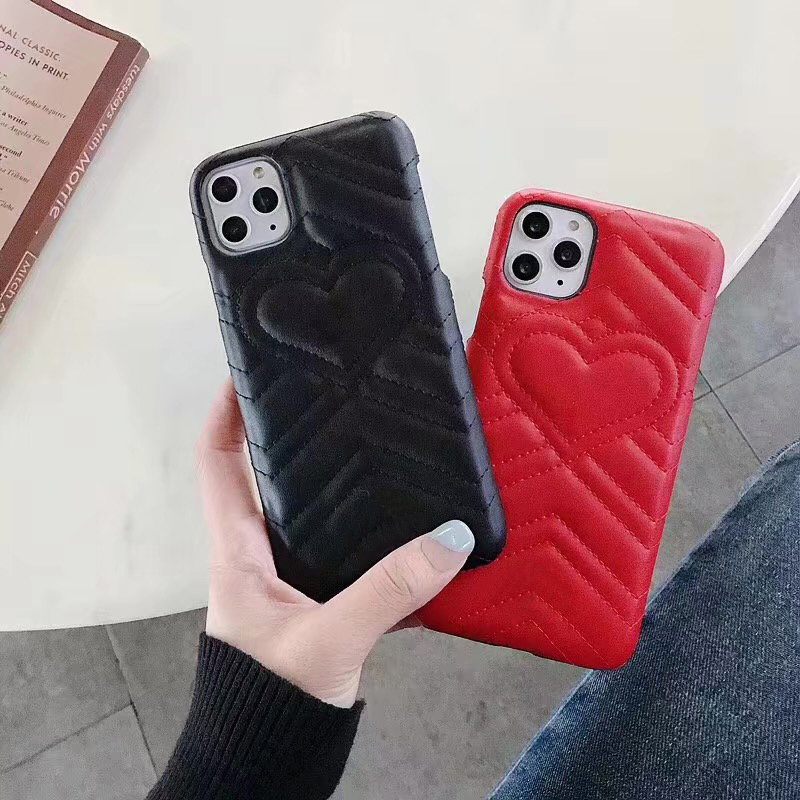 

Deluxe Love Heart Phone Case for IPhone 12 11 12pro 11pro X Xs Max Xr 8 7 6 6s Plus Cover for Samsung S20 S10 S9 S8 Note 20 10 9 8, Black