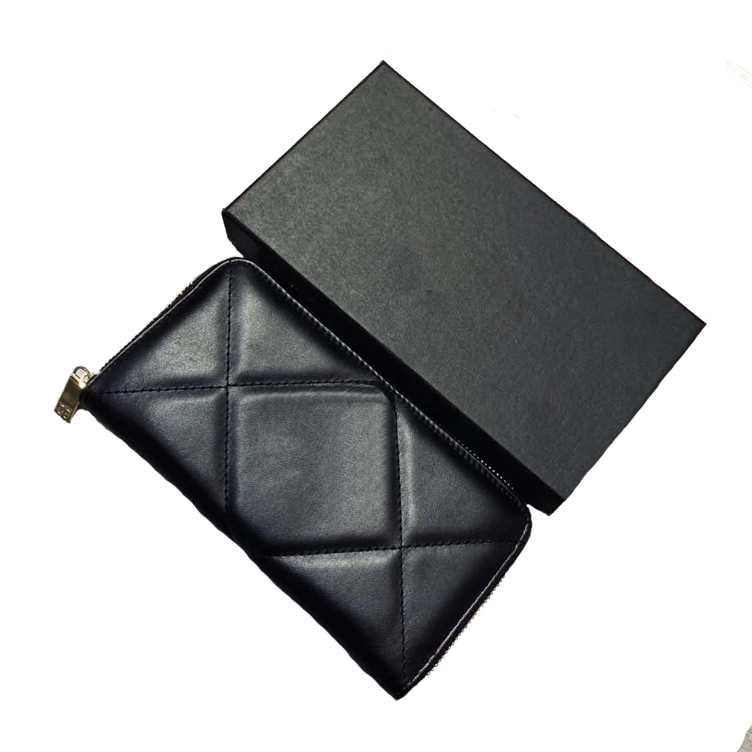 

Newest Wallet for Women Long Wallet Purse for Ladies Fashion Clutch Bag With Box Designer Billetera, Black