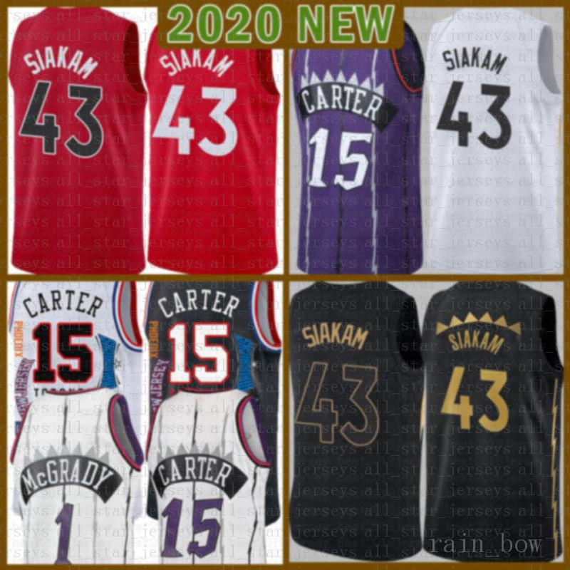 

2021 New Vince 15 Carter Basketball Jersey Pascal 43 Siakam Mens Kyle 7 Lowry Mesh Retro Tracy 1 McGrady Youth Kids Marcus 21 Camby Blue, 2021 jersey