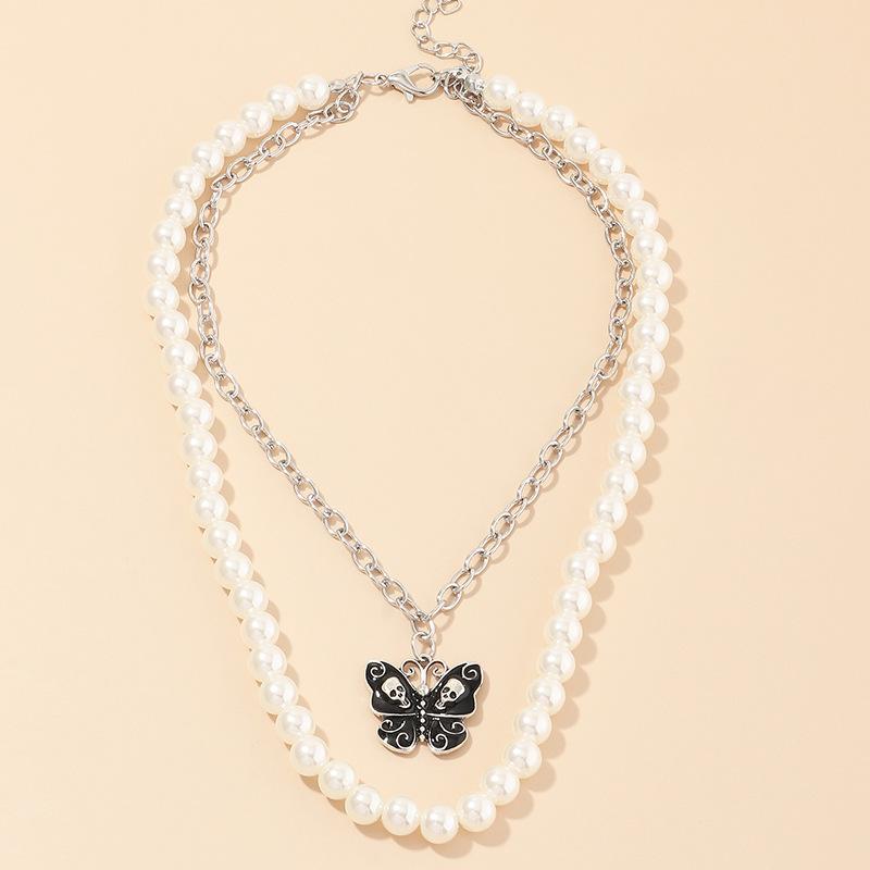 

Luokey Pearl Choker Collar 2020 Trendy Clavicle Chain Butterfly Pendant Necklace For Women Elegant Jewelry For Mothers Day Gifts