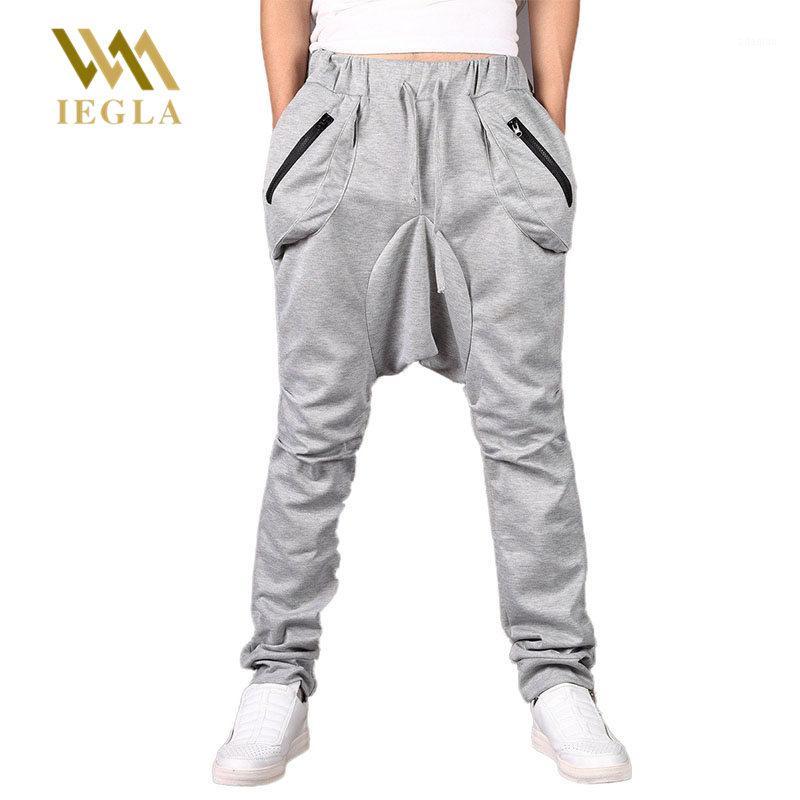 

Harem Pants Men Hip Hop Cargo Ripped Sweatpants Joggers Trousers Male Fashion Pant Full Length Pants Men Trouser1, Black