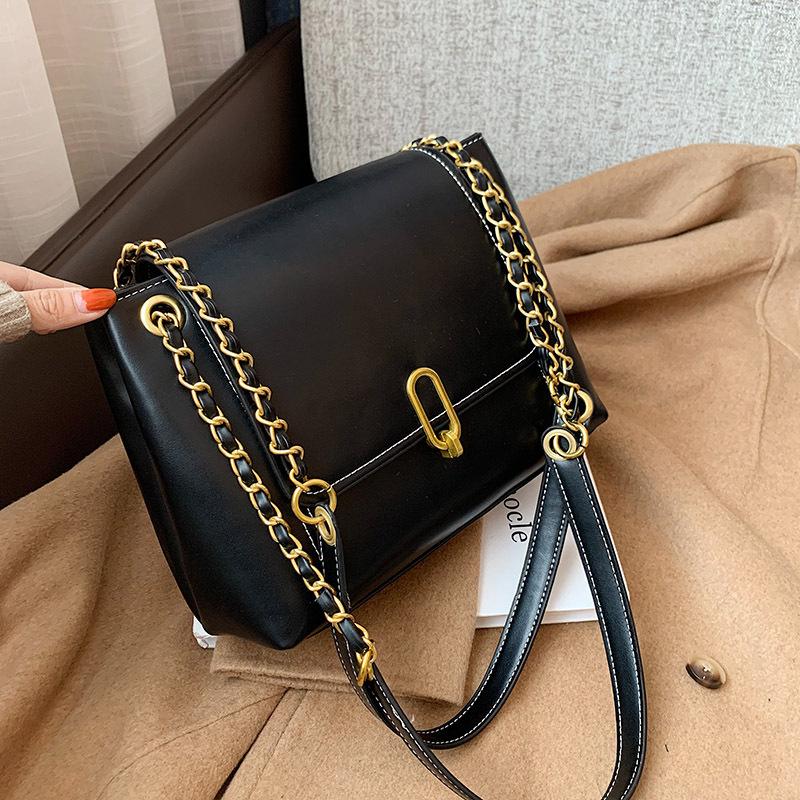 

Large-capacity Bag Female2021autumn and Winter New Trendy Fashion All-match Messenger Bag Chain Single Shoulder Small Square, Coffee