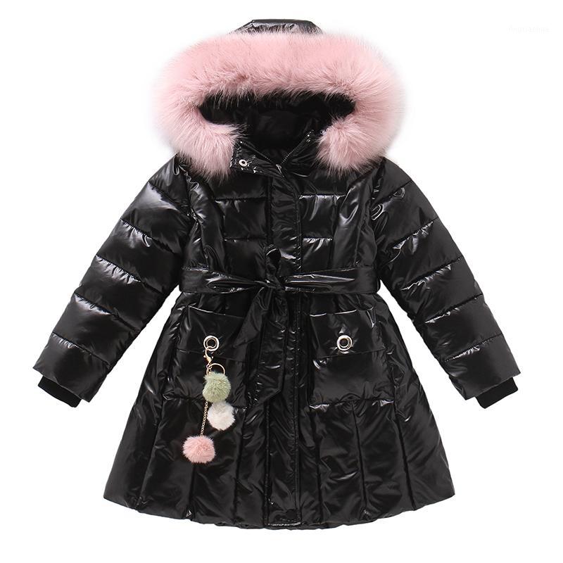

2020 Autumn Winter Jacket For Girls Waterproof Hooded Shiny Thick Girls Outerwear Coat 5-14 Years Kids Teenage Girl Parka1, Black
