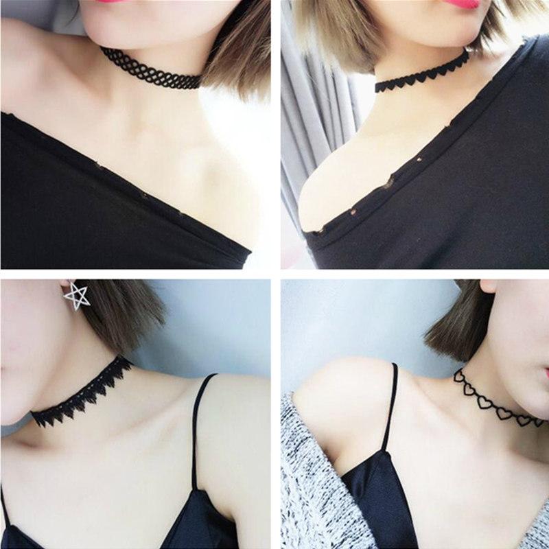 

New Hollow Out Love Heart Chokers Black Velvet Choker Necklace Chocker Tattoo Choker Collares Collier Femme Jewelry Gifts