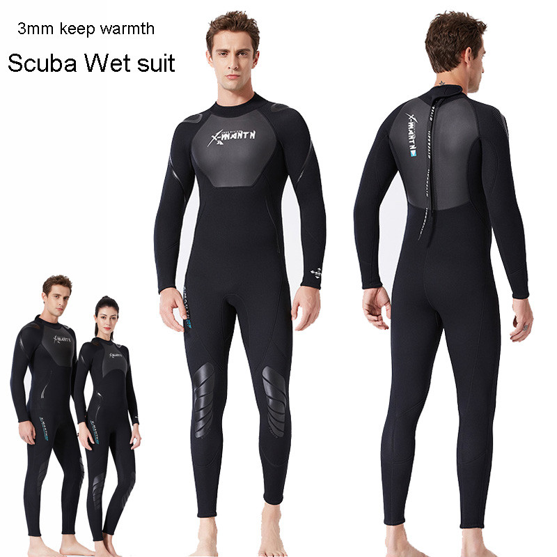 

Wet suit 3mm keep warmth diving suit chest and knee protection full bodysuit stretchy Rash guard for swimming Surfing Snorkeling Swimwear