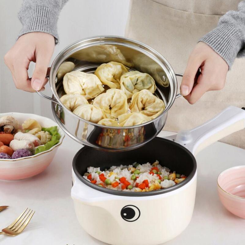 

220V Multifunctional Electric Cooker Heating Pan Electric Cooking Pot Machine Hotpot Noodles Eggs Soup Steamer mini rice cooker1