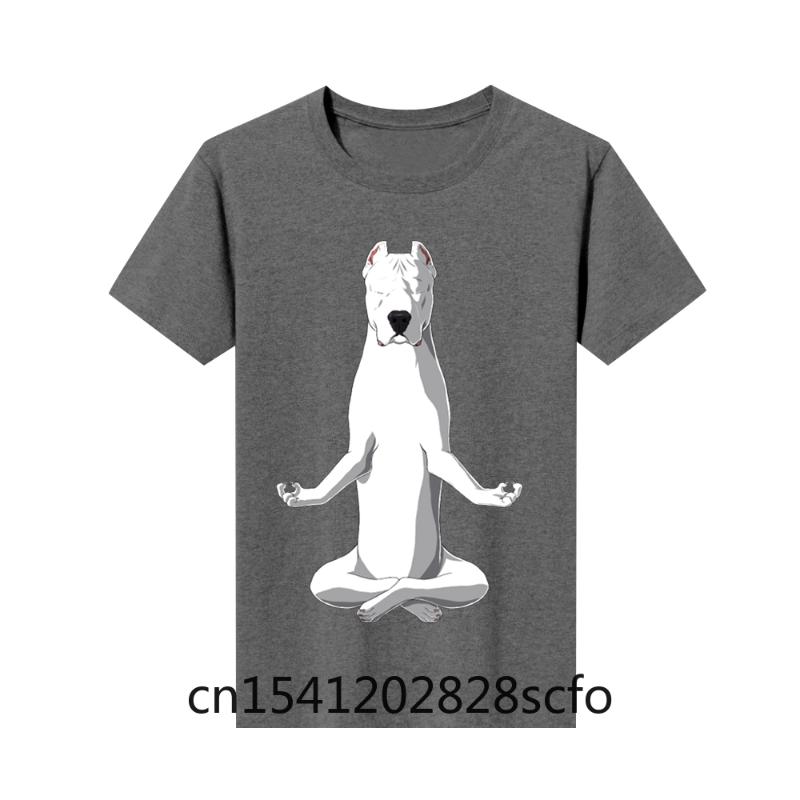 

Men's T-Shirts T-shirt O-neck Print 2022 Meditate Dogo Argentino Dog Cotton Top Mens Custom Made Short-sleeved Fashion Woman Tshirts, White;black
