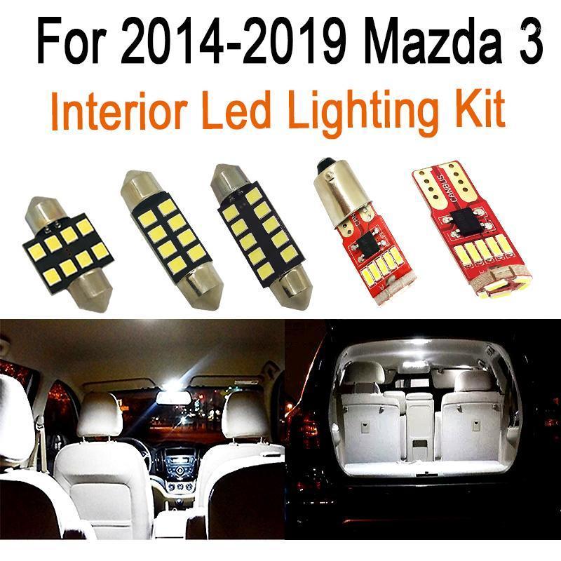 

Emergency Lights 8Pcs Accessories Car Interior Upgrade Kit For 2014 2022 3 Led Dome Trunk