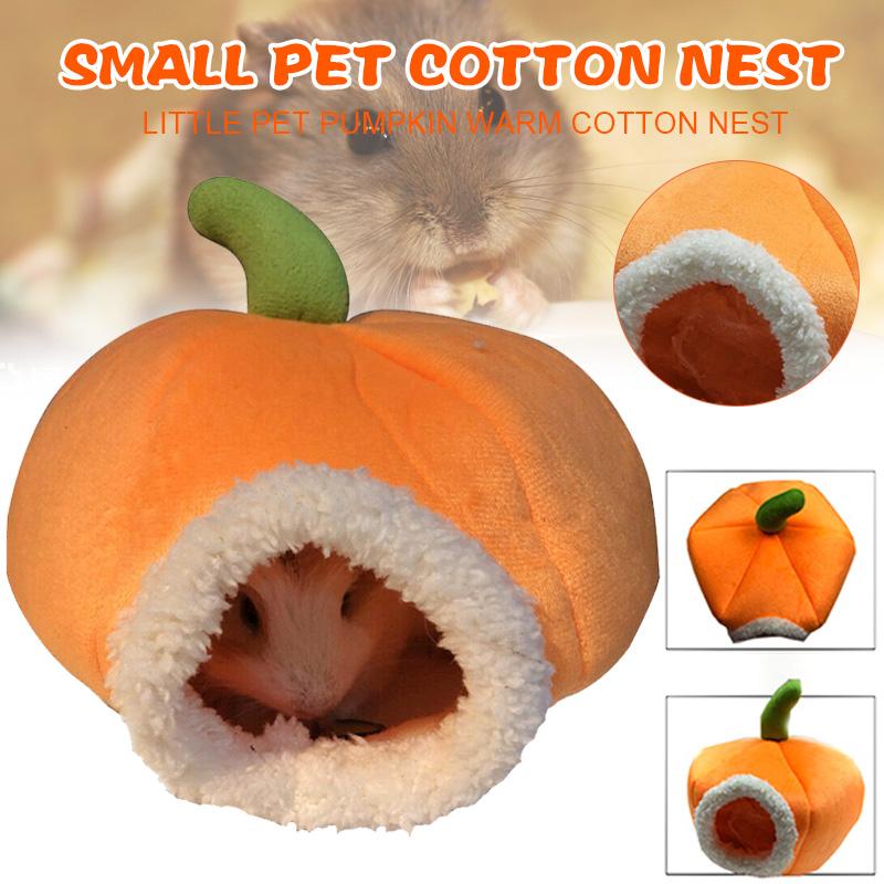 

Newly Guinea Pig Bed Warm Animal Winter Cage Mat Hamster Hedgehog Bed Pumpkin Shaped Cute VA88