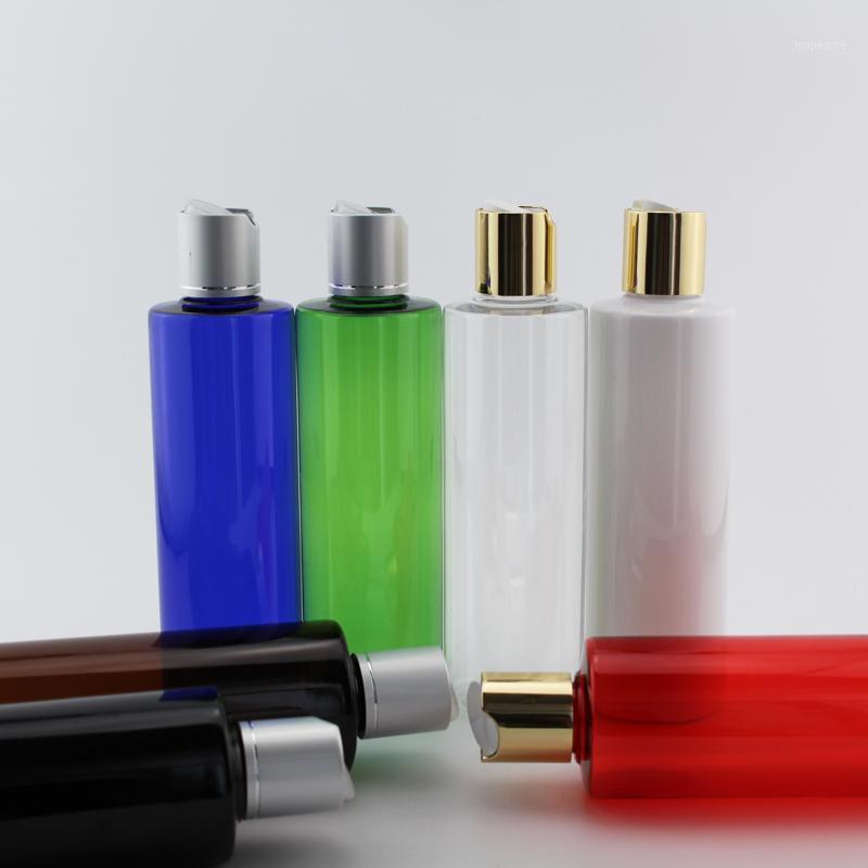 

Silver And Gold Aluminum Disc Cap Plastic Bottles 250ml Capacity Cosmetic Bottle Shampoo Hair Conditioner Lotion PET Containers1