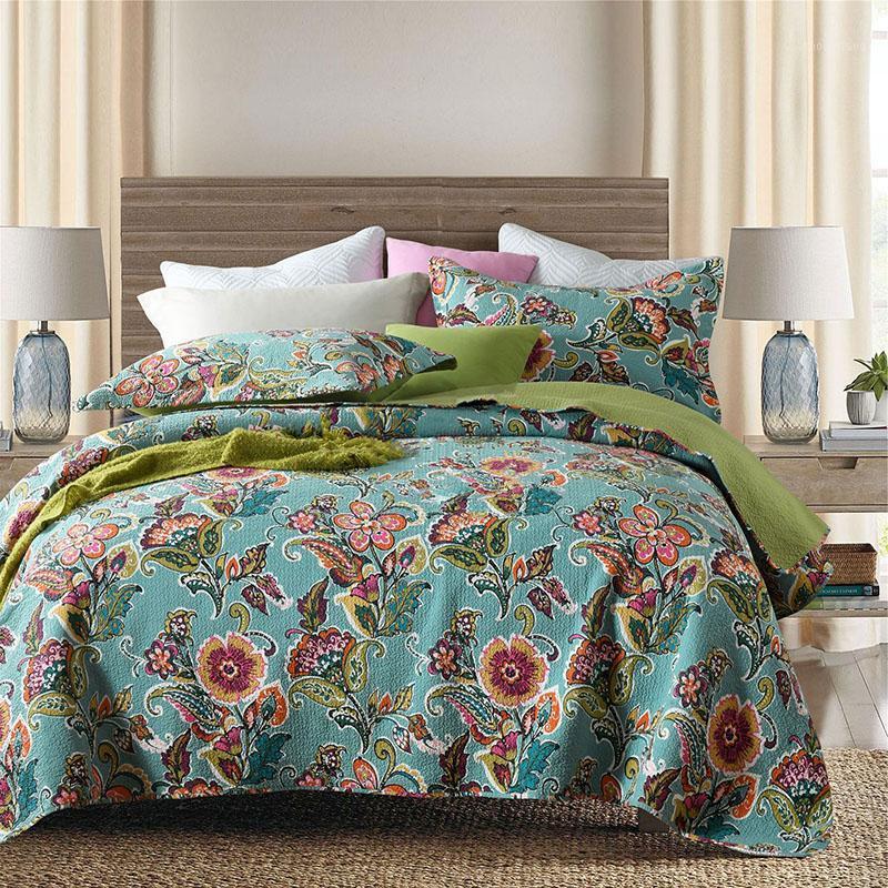 

Comforters & Sets Quality Bedspreads For Bed Quilt Set 3PCS Cotton Quilts Quilted Bedding Covers King Queen Size Coverlet Blanket On