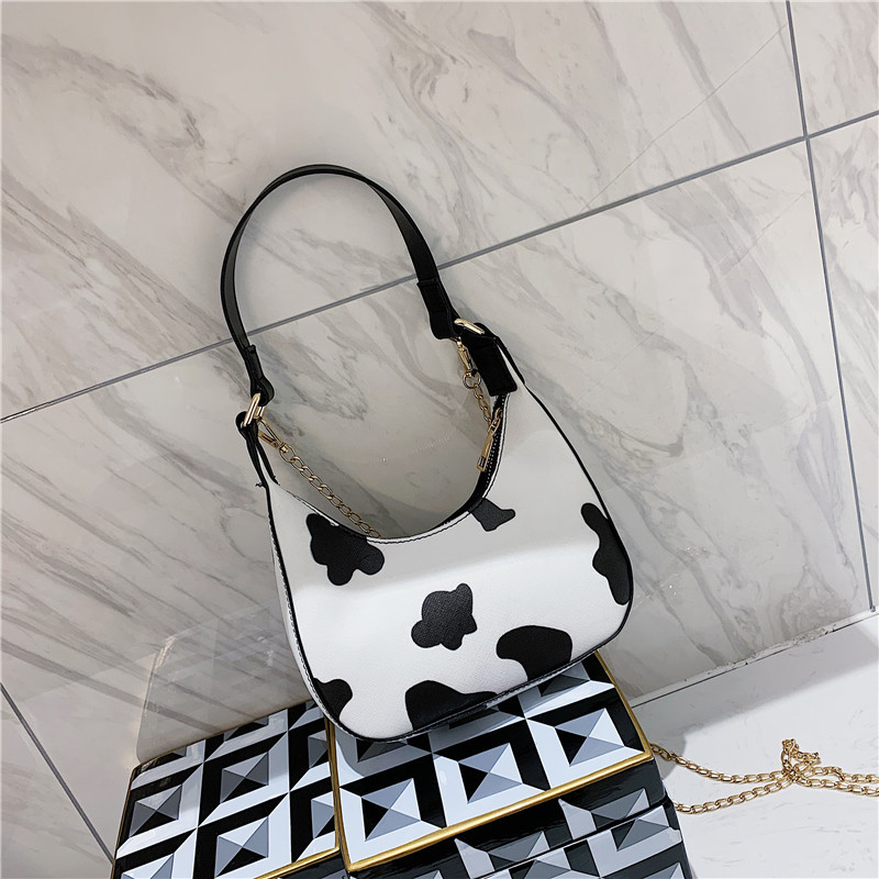 

2020 Women Waist Bag Fashion Bumbag For Woman Crackle Belt Bag Lady Girls Cross Body Bag Sac Banane Cow Style Big Or White New Arrival, Small