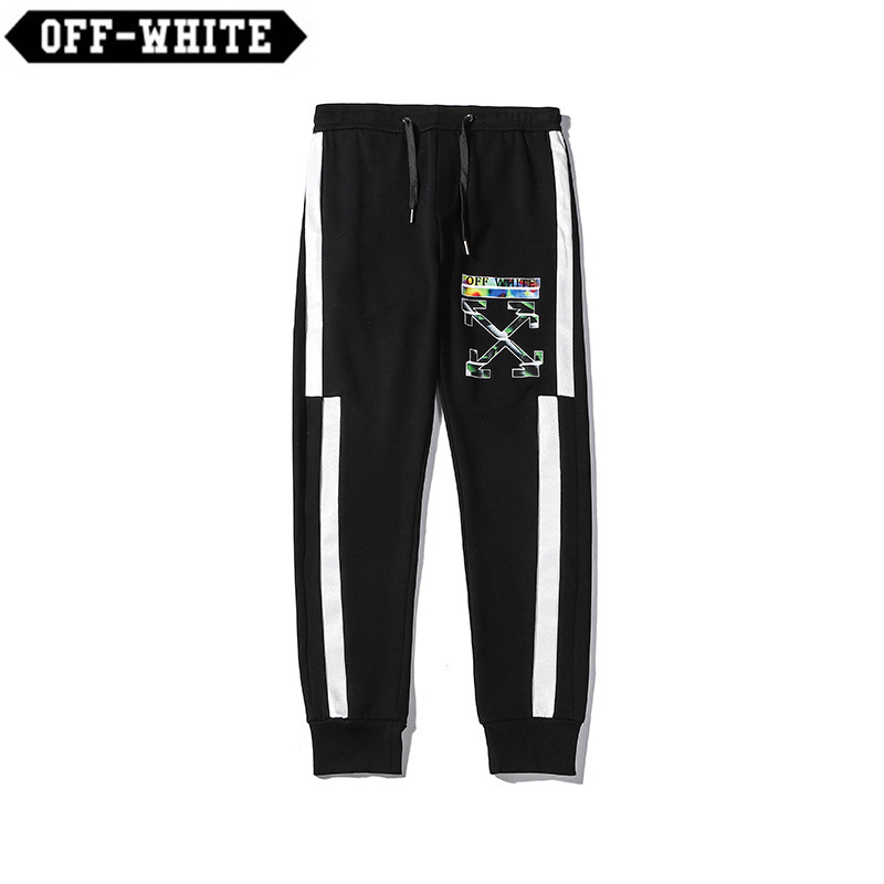 

Off Color Arrow Print Men's and Women's Casual Pants, Black