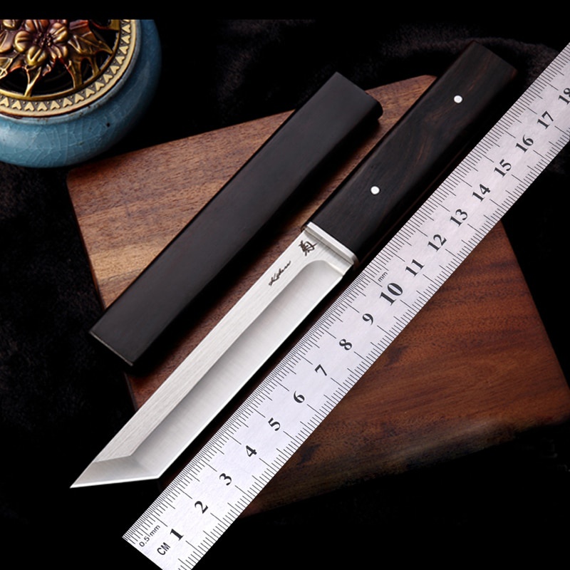 

Voltron Matsuda samurai blade D2 steel Ebony handle camping survival tactics outdoor hunting saber sharp fixed knife