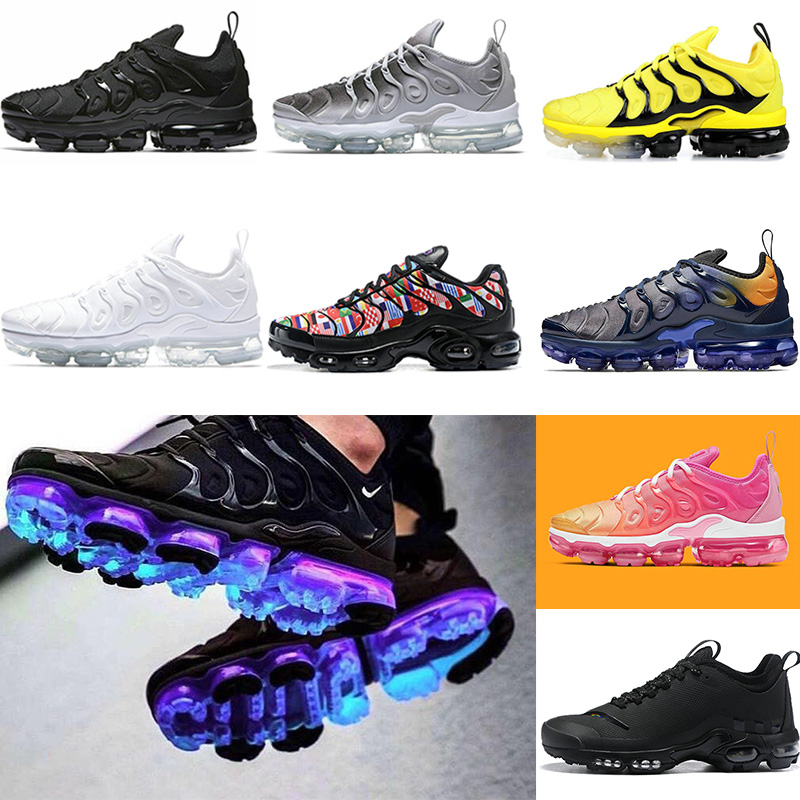 

2021 tn plus running shoes women men Triple Black White Pink Rise REGENCY PURPLE LEMON LIME Volt mens trainers Sports Sneakers 36-47, With box