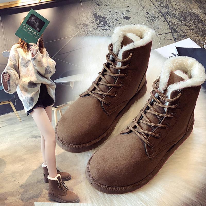 

Autumn Winter Shoes Pink Boots For Women Shoes Ankle Boots Women Booties PU Leather Winter Boot Free Shipping1, Brown