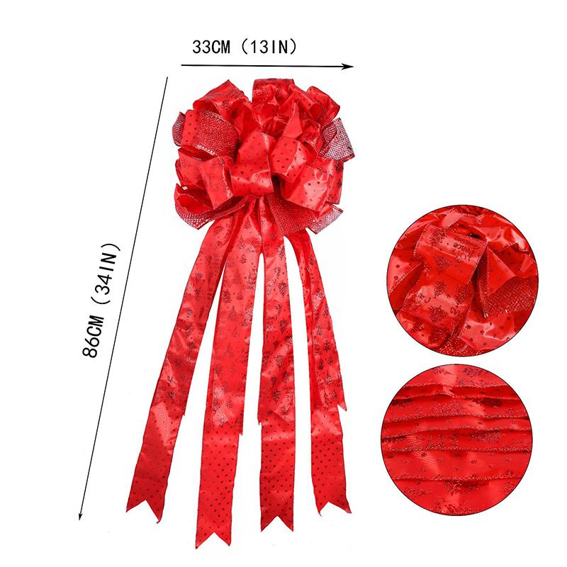 

Christmas Decorations 2021 Christmas Goods Tree Top Bow Shape Ornaments Home Special Party Decorations HG99