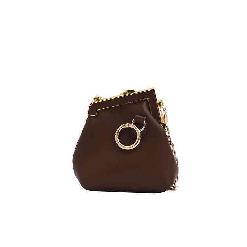 

bag 70% OFF designer Personalized zero wallet chain dinner dumpling single shoulder texture niche design clip, Small brown