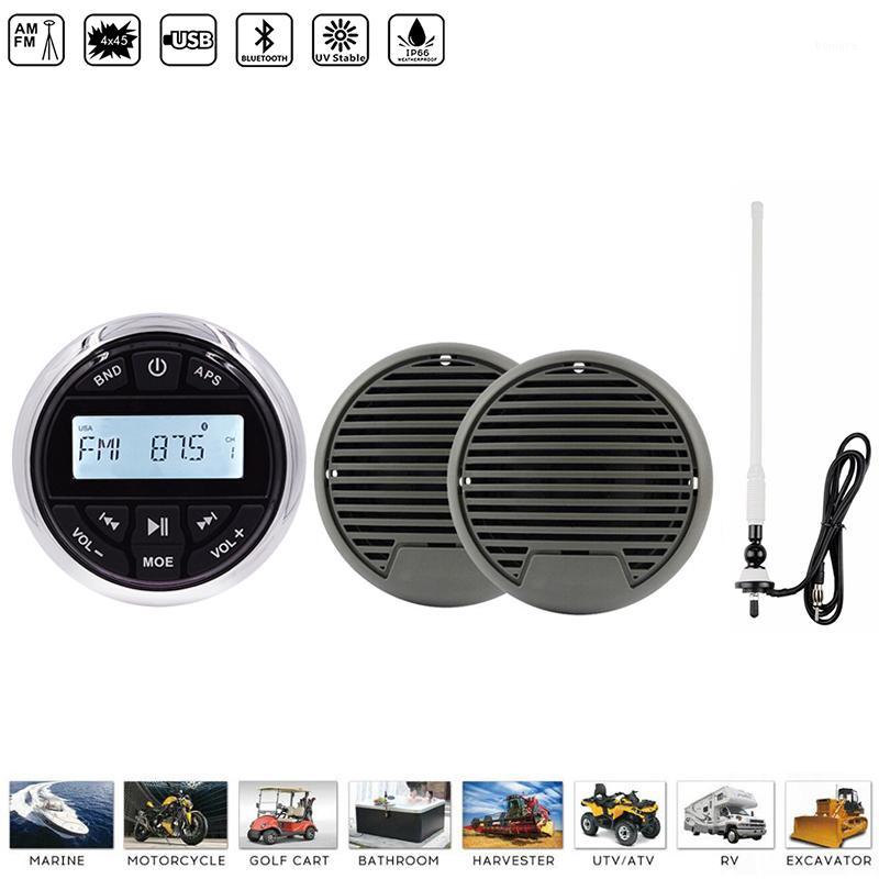 

Waterproof Marine Stereo Radio Audio Bluetooth Receiver Sound System Car MP3 Player+3" Full Range Marine Speakers+FM AM Antenna1