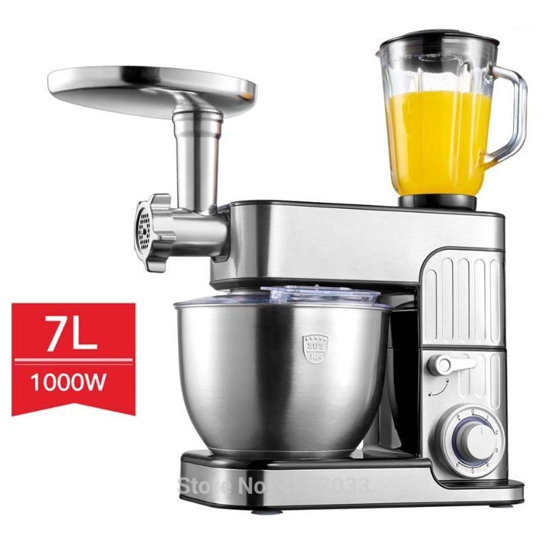 

7L large capacity bowl 6-speed Kitchen chef Electric Stand Mixer Egg Whisk Dough Cream Blender juicer meat grinder mincer1
