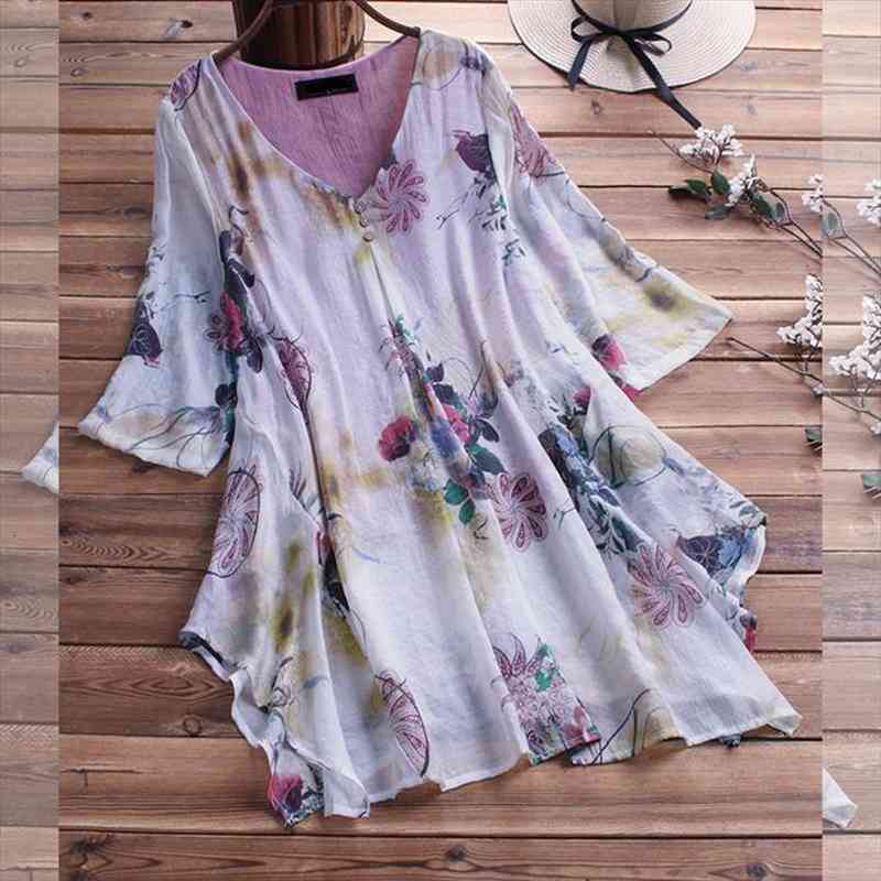 

Large Size Womens Shirt Cotton And Linen Plus Size 5xl 6xl 7xl 8xl 9xl Summer Autumn V-neck Short-sleeved Loose White