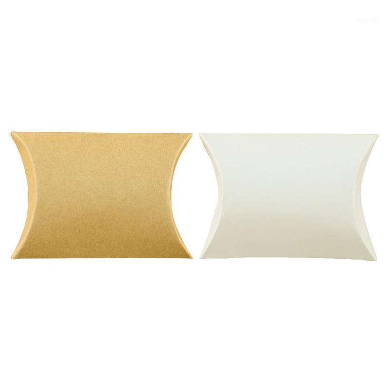 

10 PCS Kraftpaper Candy Box Pillow Shaped Candy Box Wedding Cake Party Chic Handbag Gift1