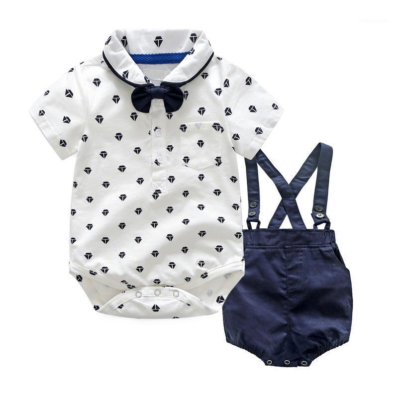 

Newborn Baby Boy Romper Summer Infant Cotton Clothes Sets Toddler Boys Outfits Kids Outwear Suit Party Costume ropa de1, Blue