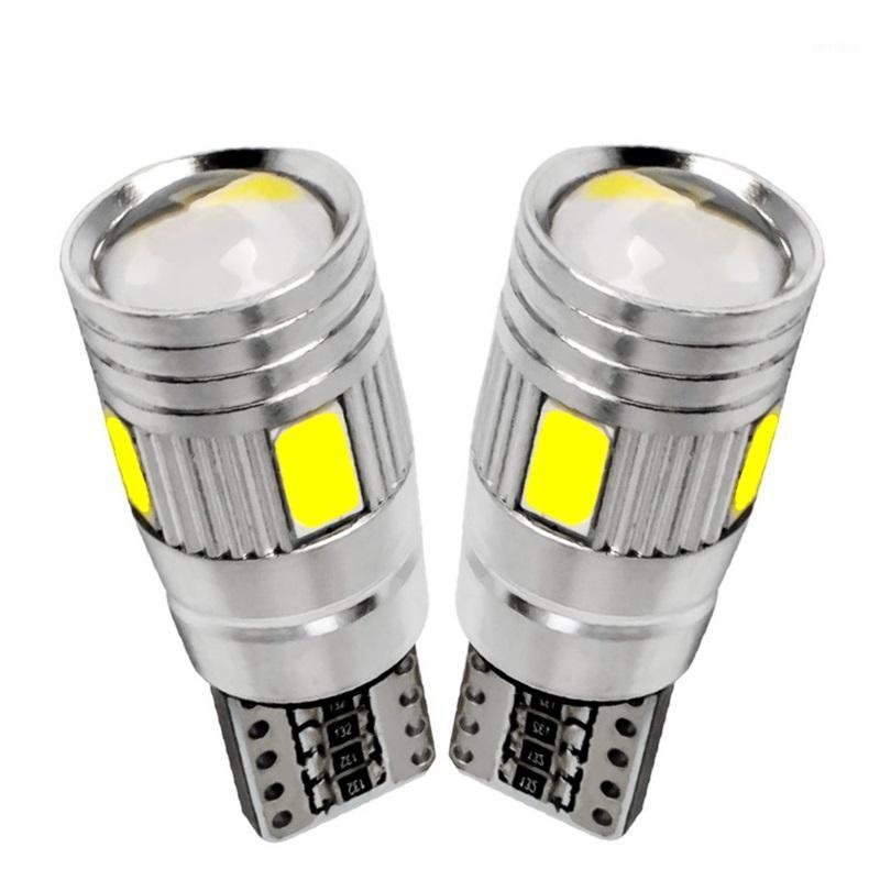 

2PCS T10 W5W 501 LED Car Parking Light Super Bright 6 SMD 5730 LED Auto Reading Lamp License Plate Lights Wedge Tail Side Bulb1, As pic