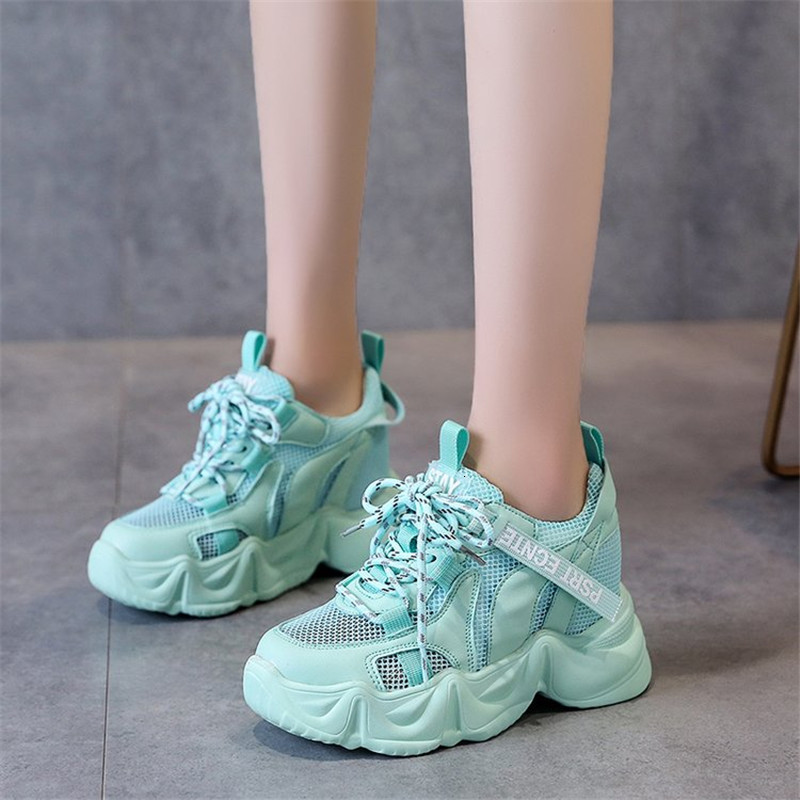 

2021 New Women Chunky Fashion Rents to Old Breathable Crochet Women's Basket Orange Casual Shoes Summer SBLA