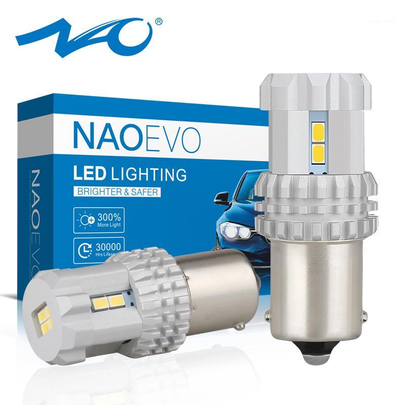 

NAO p21w 1156 led white DRL light bulbs for auto ba15s amber 5W 1200LM motor automotive turn signal lamp 12V 6000k Red 3020 SMD1, As pic