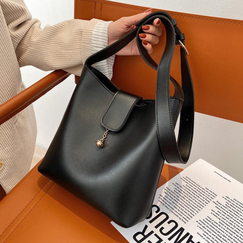 

New Large Capacity Shoulder Bags Women Luxury Handbags Women Bags Designer Handbags PU Leather Top-handle for 2021, Black