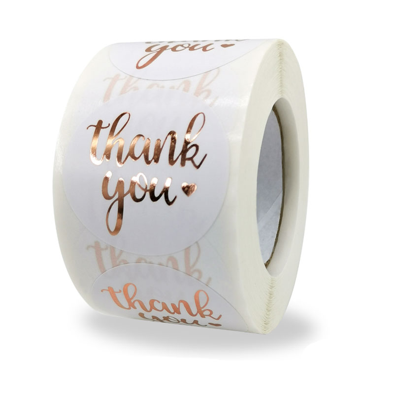 

500pcs 1.5inch Gold Color Thank You Adhesive Stickers Label For Baking Gift Box Wedding Business Envelope Decor