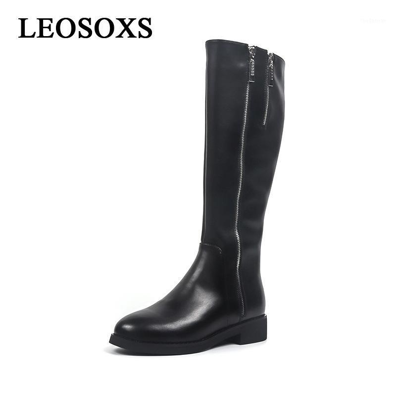 

Women Boots Ladies Real Leather Shoes Woman Motorcycle Boots Female Room Heels Girls Brand Black Shoes Fashion New1