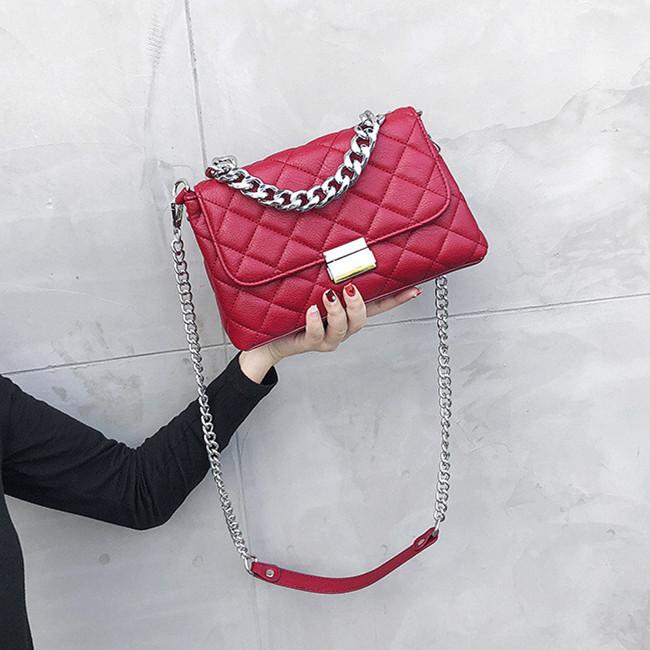 

Luxury Handbags Women Messenger Bags Designer Female Totes Small Bolsas Ladies Crossbody Chain Bag Diamond lattice Shoulder Bag, Black