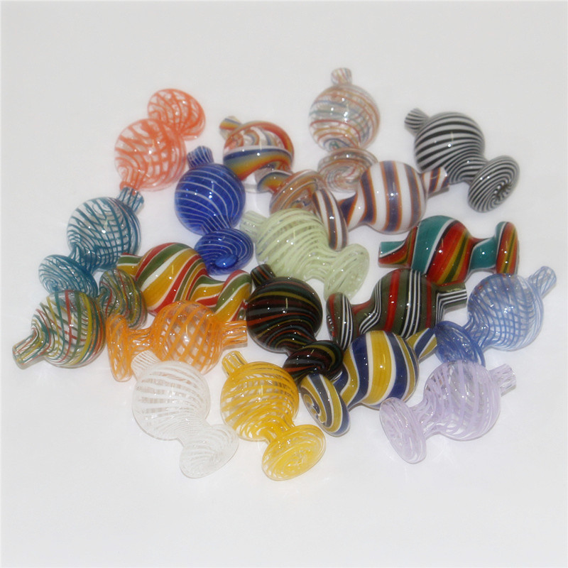 

25mm OD Color Glass Bubble Carb Cap For Flat Top Quartz Banger Nails Glass Nectar Collector Ket Glass Water Pipes Dab Rigs