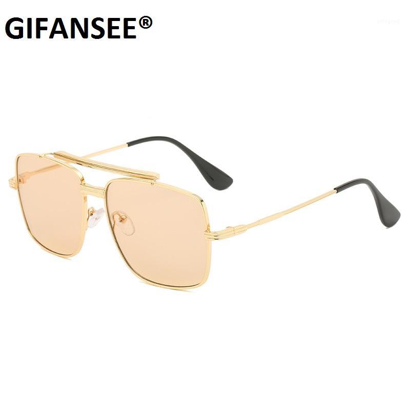 

Sunglasses GIFANSEE Classic Pilot Oversized Men Women Glasses Square Retro Male UV400 Shades Eyewear1