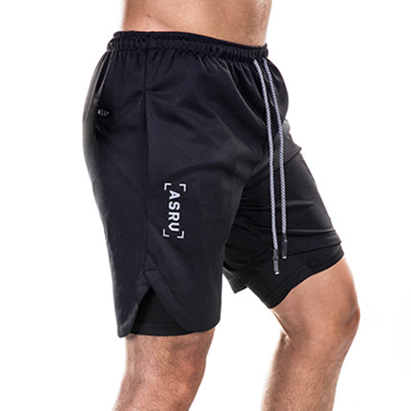 

Running Shorts Men 2 in 1 Sports Jogging Fitness Shorts Training Quick Dry Mens Gym Men Sport gym Short Pants 2020