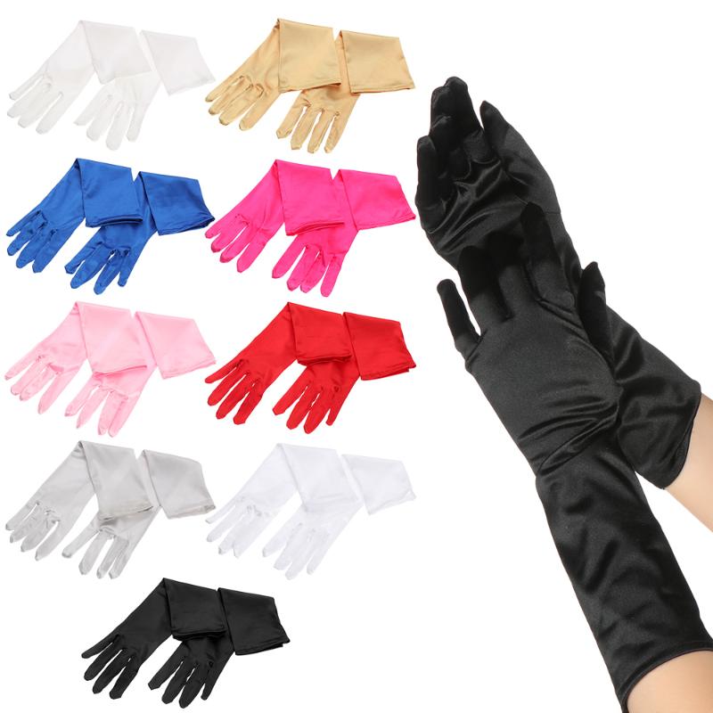 

1Pair Wrist Stretch Satin Classic Adult Skin Elbow inger Long Gloves Women Flapper Gloves Matching Wedding Prom Costume Dropship