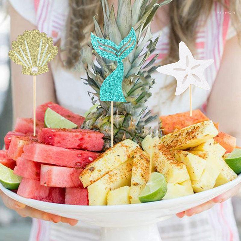 

24Pcs Creative Year Party Supplies Ocean Cupcake Toppers Wedding Kid Birthday Cake Decorations1 Other Festive