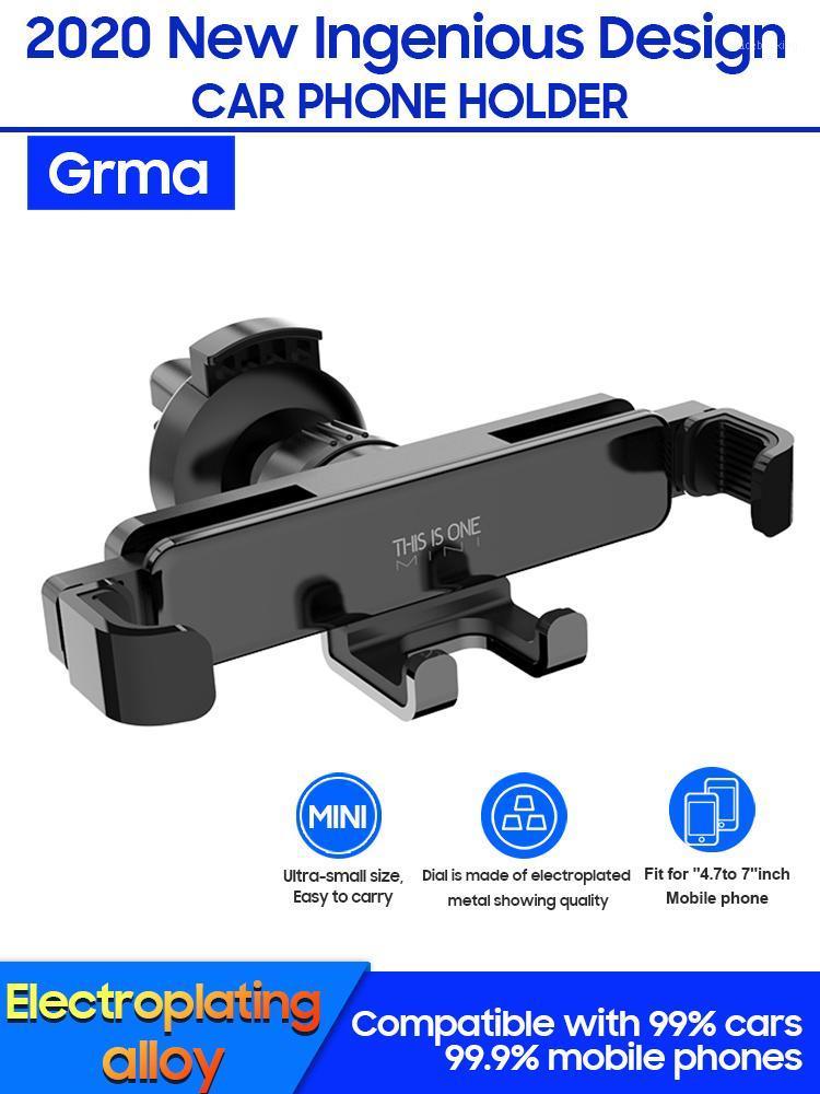 

Grma Mobile Phone Mini Car Holder Support Bracket Gravity GPS Air Vent Clip Mount Stand For1, One r black