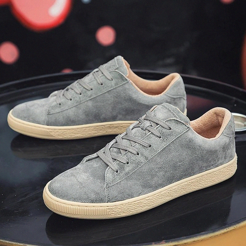 

Mens Casual Shoes suede Leather Hand Oxford Brown black Lace-Up outdoor Fashion Street Photos Men's Flats shoes sneakers #PK9K