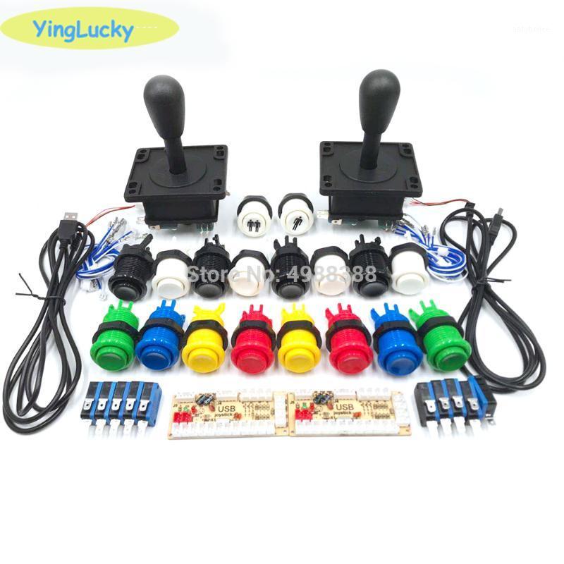 

2 Players Arcade DIY Kit Zero Delay USB Encoder American Style Joystick 28mm Push Button PC Mame Raspberry pi 1 2 31